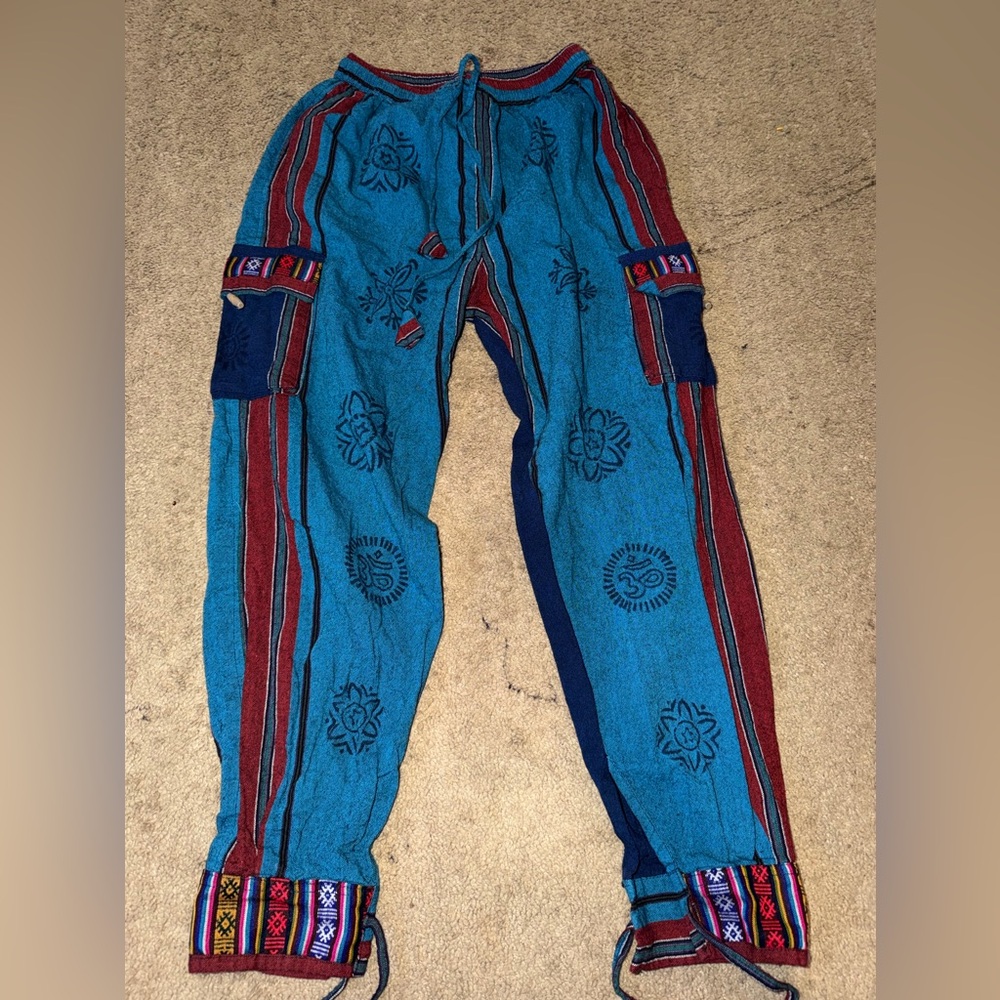 Sharma Block Printed Cargo Hippie Pants